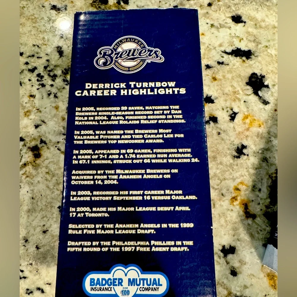 2006 collectors bobble head/ Derrick Turnbow #59 Milwaukee Brewers - Picture 3 of 7